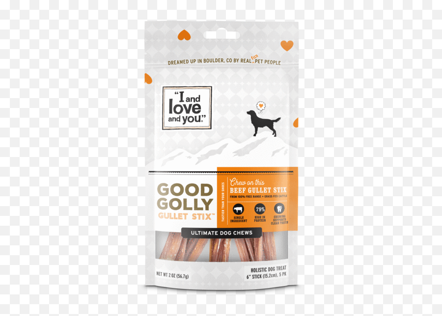 Good Golly Gullet Stix I And Love And You - Love And You Dog Food Emoji,Dog Emotion Committed To Human Pg