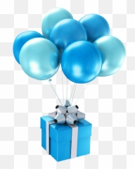 The Most Edited Objects Picsart - Birthday Balloon Blue Png Emoji,Emoticon With Floers