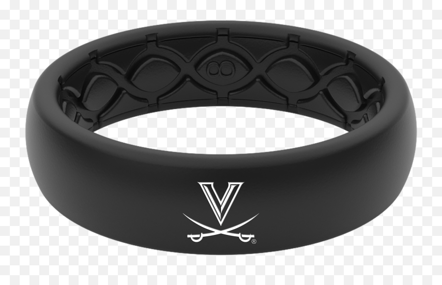 College University Of Virginia Black Thin Ring - Solid Emoji,Mens Wedding Ring Emoji