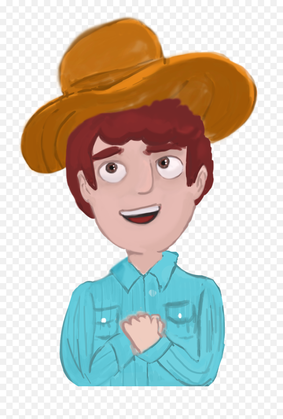 Happycharacterman With Hatcowboyrancher - Free Image Emoji,Peasant Emoticon