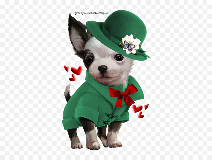 Genevieve0304 - Dessin Chien Animaux Adorables Chien Emoji,Irish Leprechaun Emoticon Iphone