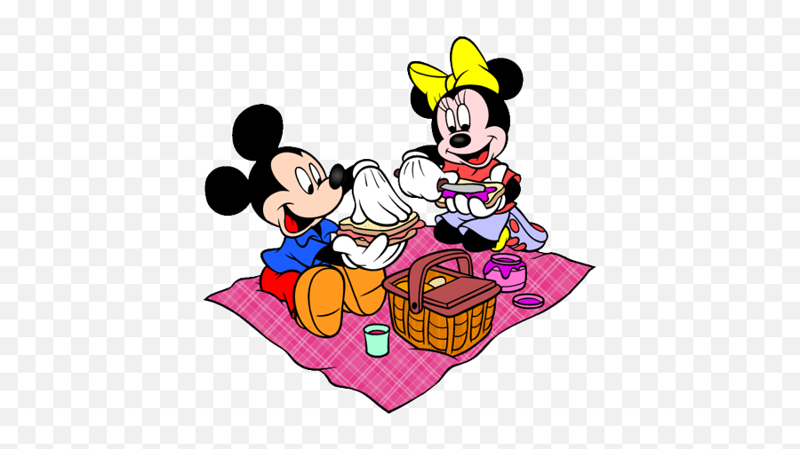 Mickey U0026 Minnie Picnic Desenho Dumbo Mickey E Minie Mickey Emoji,Weenie Emoticon