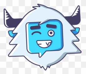 Yeti Wink Emoji - Scalable Vector Graphics,Winking Emoji
