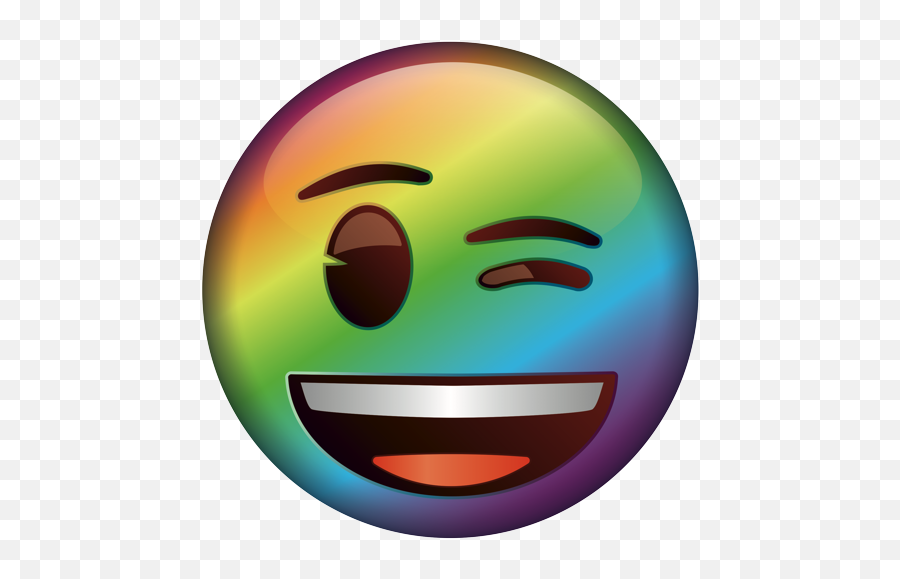 Emoji U2013 The Official Brand Winking Face Variant Rainbow - Smiley Face Png Rainbow,Wink Tongue Emoji