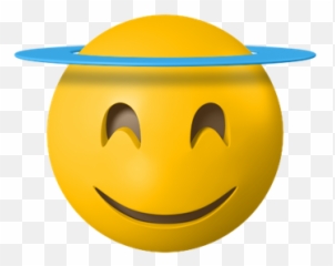 Face Halo Smiling Emo Emoticon Free Icon - Iconiconscom Emoji,Roll 20 Emoji