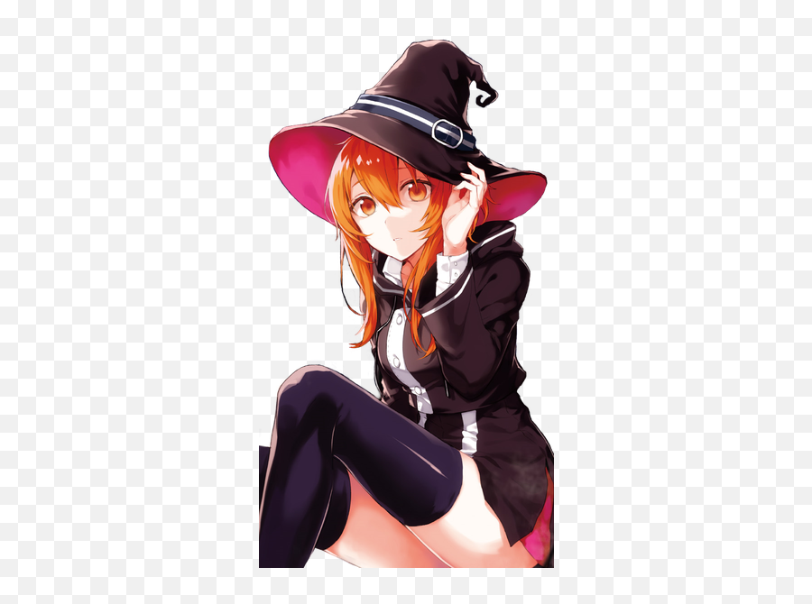 Anime Witch Anime Halloween - Orange Haired Anime Girl Witch Emoji,Anime Emotion Chart