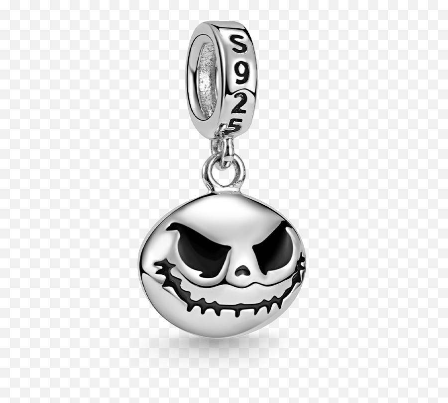 Double - Face Jack Skull Pendant Dangle Charm 925 Sterling Silver Emoji,Skull Icon Emoji
