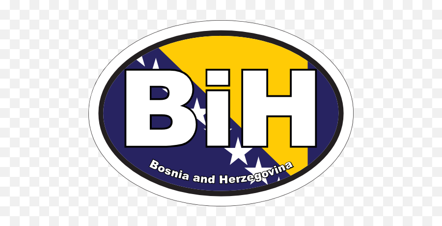 Bosnia Bih Flag Oval Sticker Emoji Bosnian Flag Emoji Free Emoji PNG   23653540 Middle 