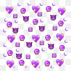Background Purple Emojis Colurs Sticker - Girly,Hello Emojis