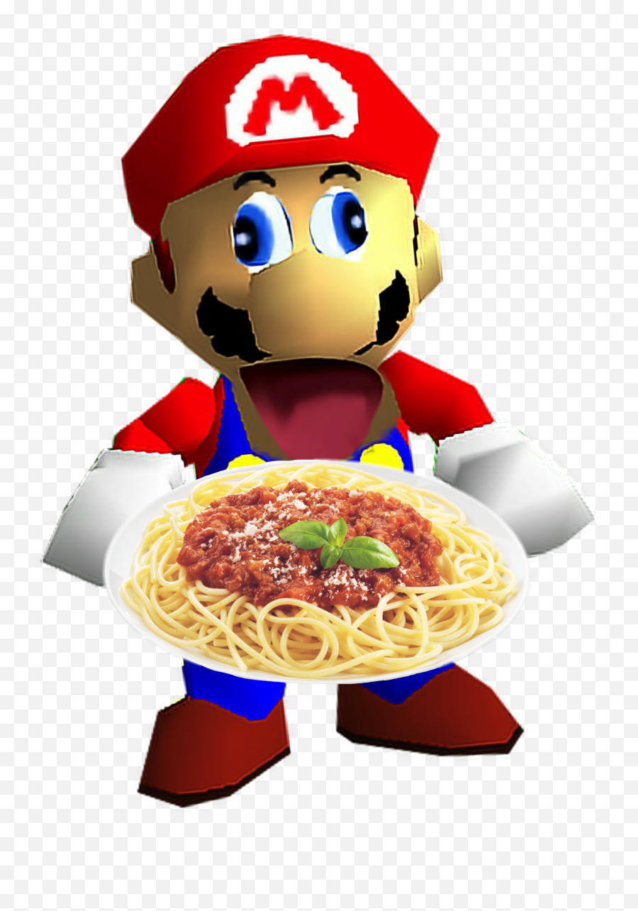 Smg4 Spaghetti Fatitalianmario Sticker - Mario 64 Mario Model Emoji,Spaghetti Emoji