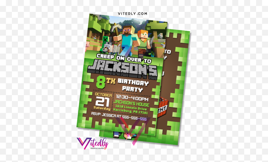 Invitations U2013 Vitedly - Minecraft Invitation Emoji,Bridal Shower Emoji Game