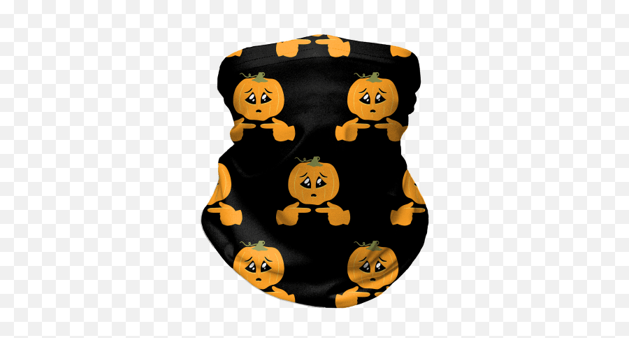 Pumpkins Neck Gaiters Flat Face Masks And More Lookhuman - Happy Emoji,Pumpkin Emoji