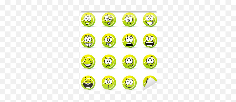 Emoticons Tennis Wall Mural Pixers - Happy Emoji,Onion Emoticon Wallpaper