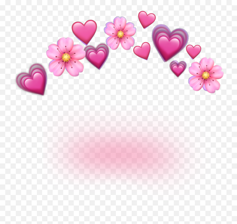 Pink Heart Blush Flower Sticker By K Emoji,Blushing Heart Emoji