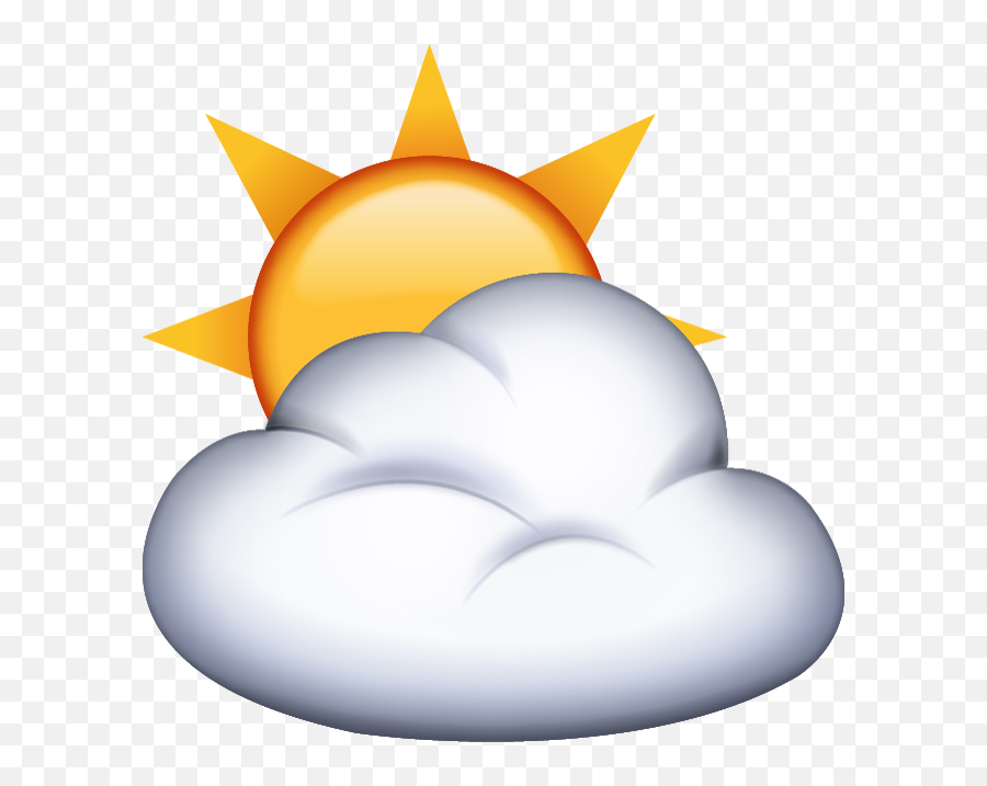 Download Free Png Download Sun Behind Cloud Emoji Image In - Emoji Iphone Awan,Easter Island Emoji