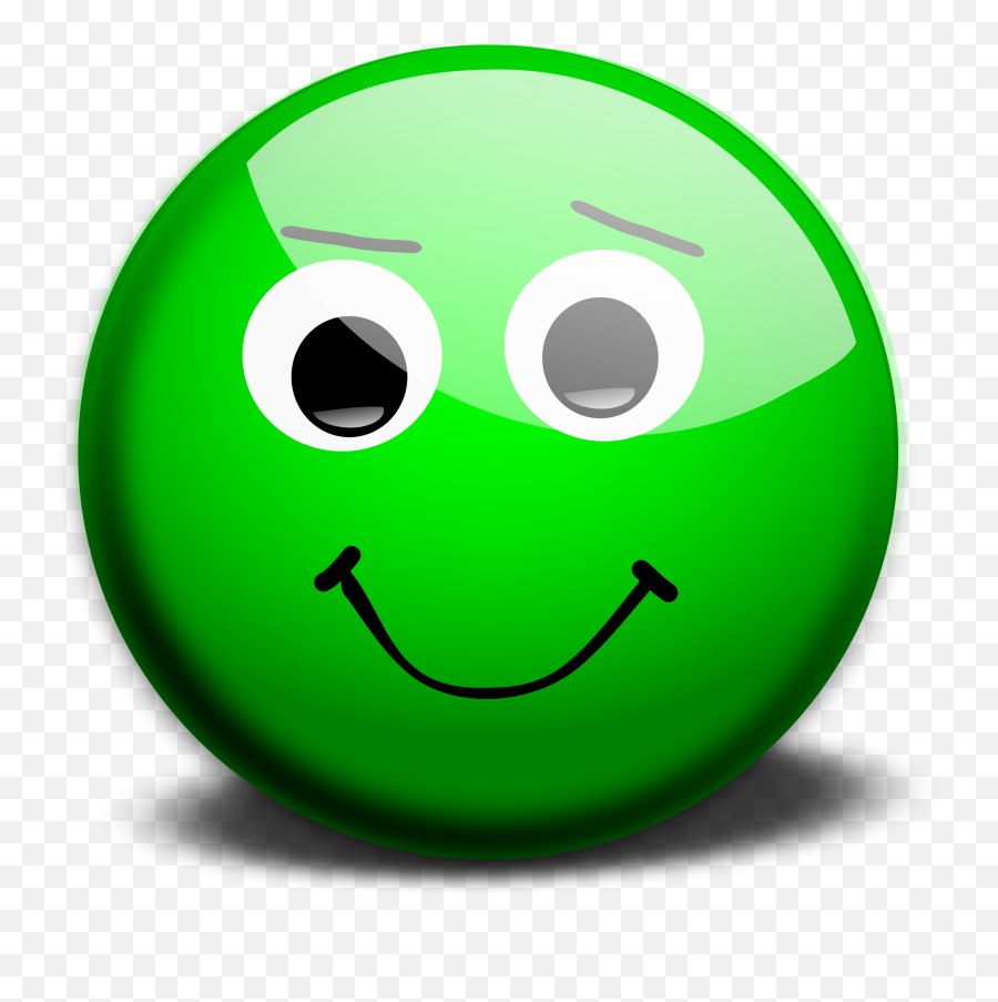 Green Smiley Face Png - Green Happy Smiley Emoji,Back Emoticon