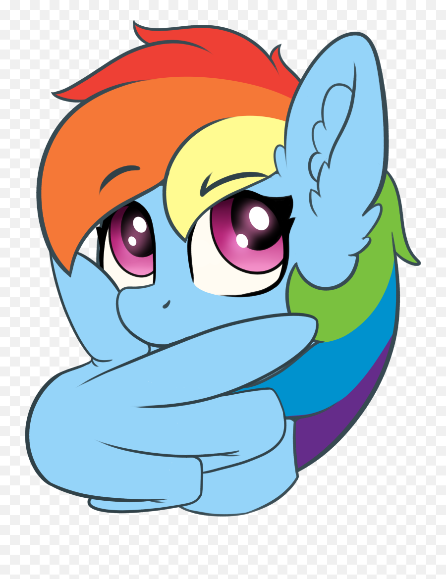 2540627 - Safe Artistyelowcrom Rainbow Dash Pegasus Fictional Character Emoji,Big Thonk Emoji