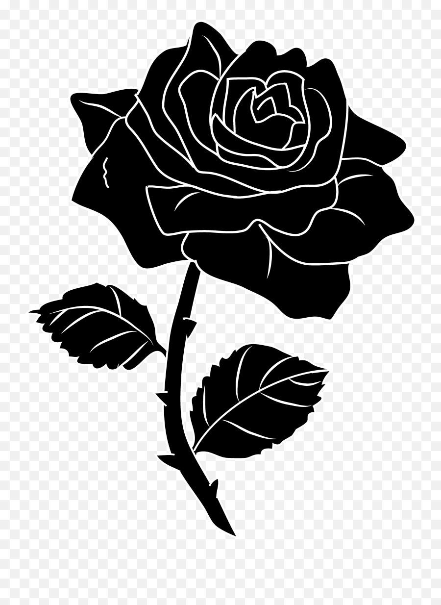 Clipart Rose Illustration Clipart Rose Illustration - Black Rose Clipart Emoji,Two Roses Emoji