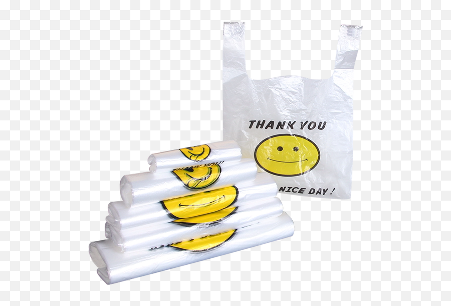 Plastic Bag Large Transparent Smiley Face Bag Thickened - Happy Emoji,Emoticon Earrings