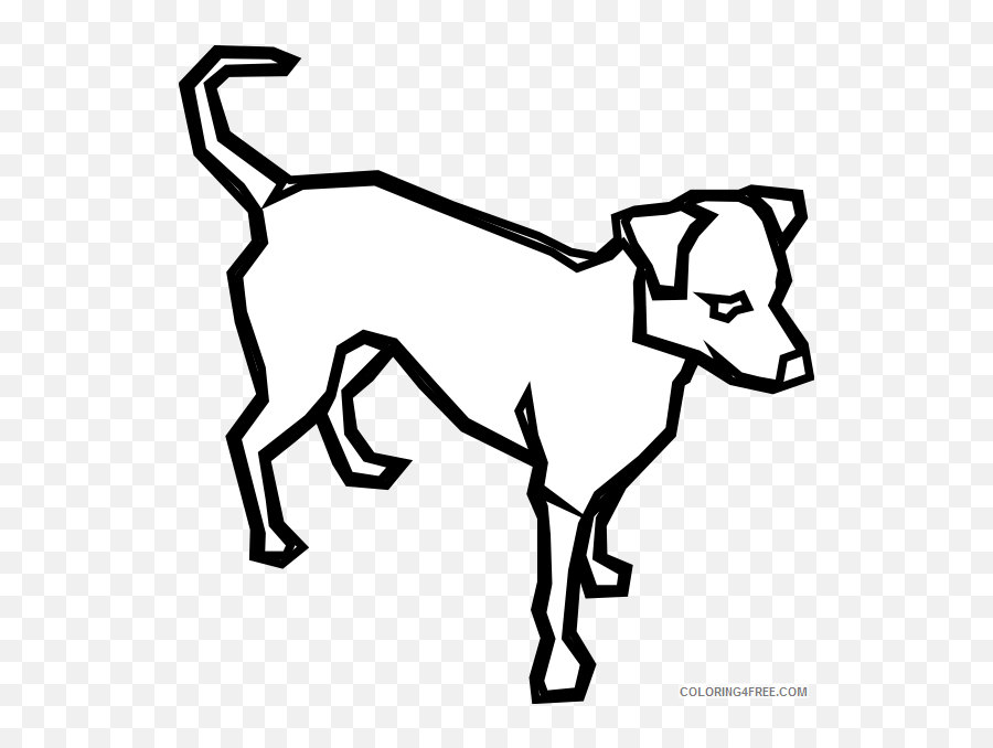 Dog Outline At Printable Coloring4free - Dog Outline Hd Png Emoji,Dog Dog Heart Emoji Puzzle