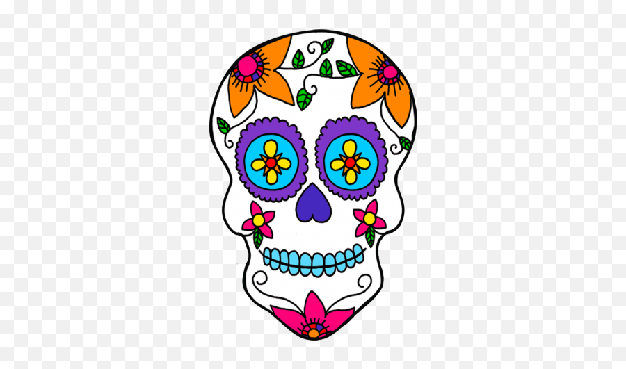 Day Of The Dead Clipart Female Skull - Transparent Day Of The Dead Skull Png Emoji,Sugar Skull Emoji