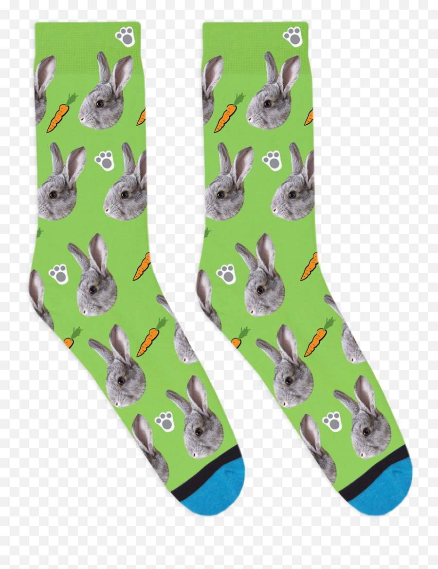 Custom Bunny Socks - Divvy Up Socks Emoji,Girls Emoji Knee Socks