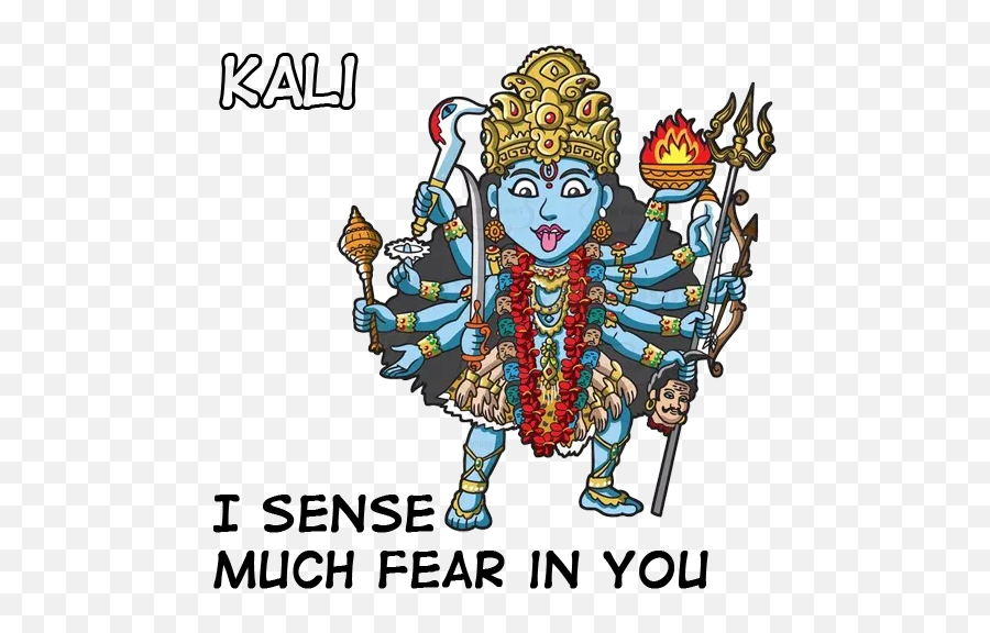 Indian Stickers Set For Telegram - Hindu Goddess Kali Cartoon Emoji,Godz Emoji