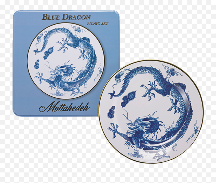 Mottahedeh Blue Dragon Picnic Set Of Four Tin Dinner Plates Emoji,What Emotion Does Gracious Bring