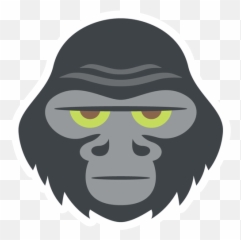 Gorilla Face Sticker - Just Stickers Gorilla Emoji,Dna Emoji