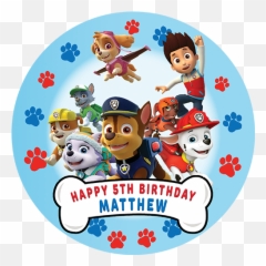Paw Patrol - Paw Patrol Round Emoji,Emoji Birthday Cake Toppers