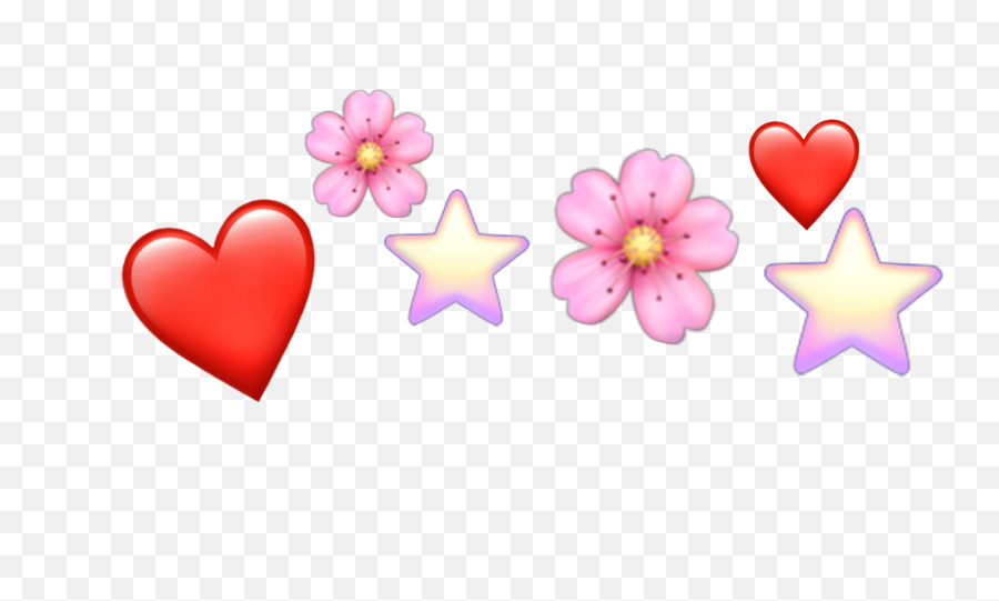 Crown Pink Red Heart Flower Sticker By Flksrcrush Emoji,Pink Sparkle Heart Emoji