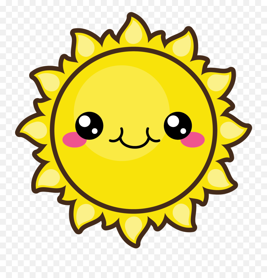 Cute Summer Sun - Vector Graphics Usepng Clip Art Cute Sun Emoji,Alligator Emoticon