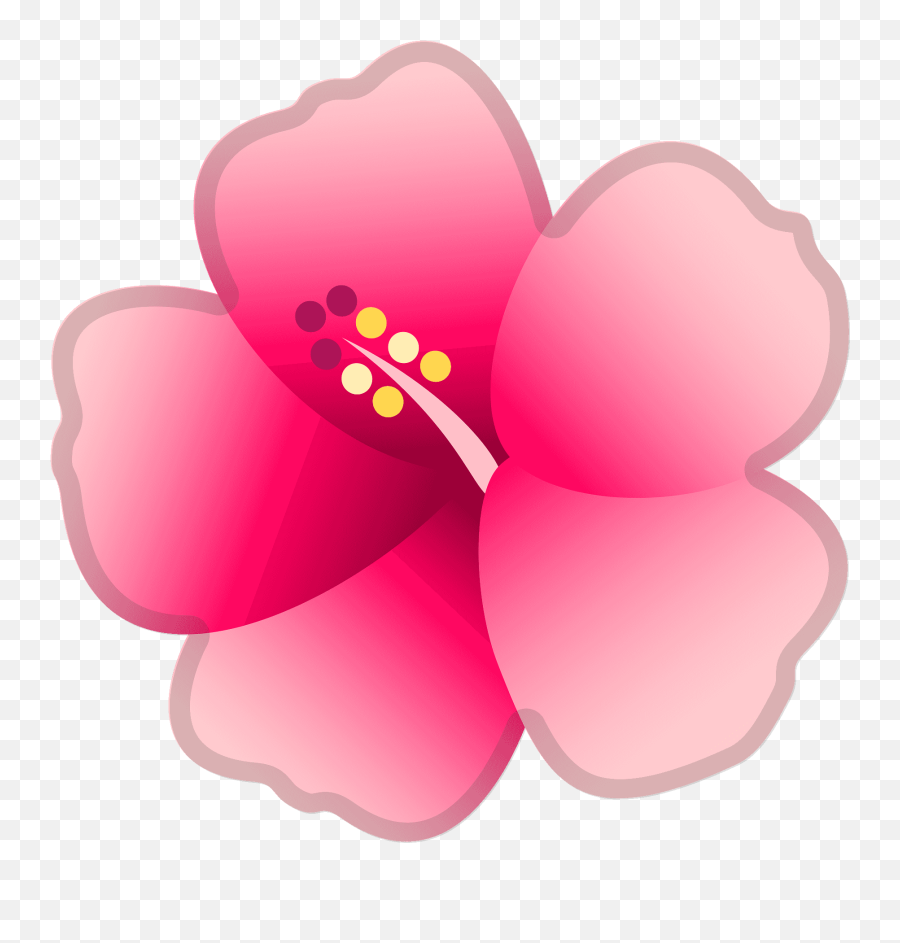 Hibiscus Emoji Clipart - Hibiscus Emoji,Rose Emoji Android