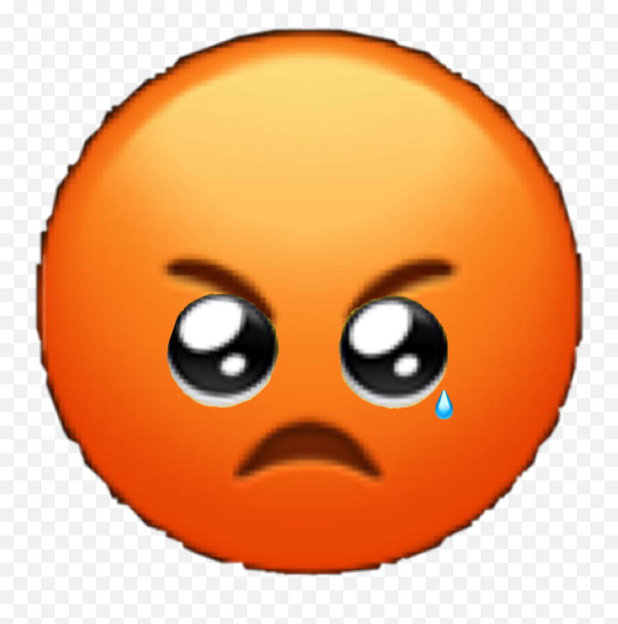Emoji Mad Sad Stressed Apple Sticker - Happy,Stressed Emoji