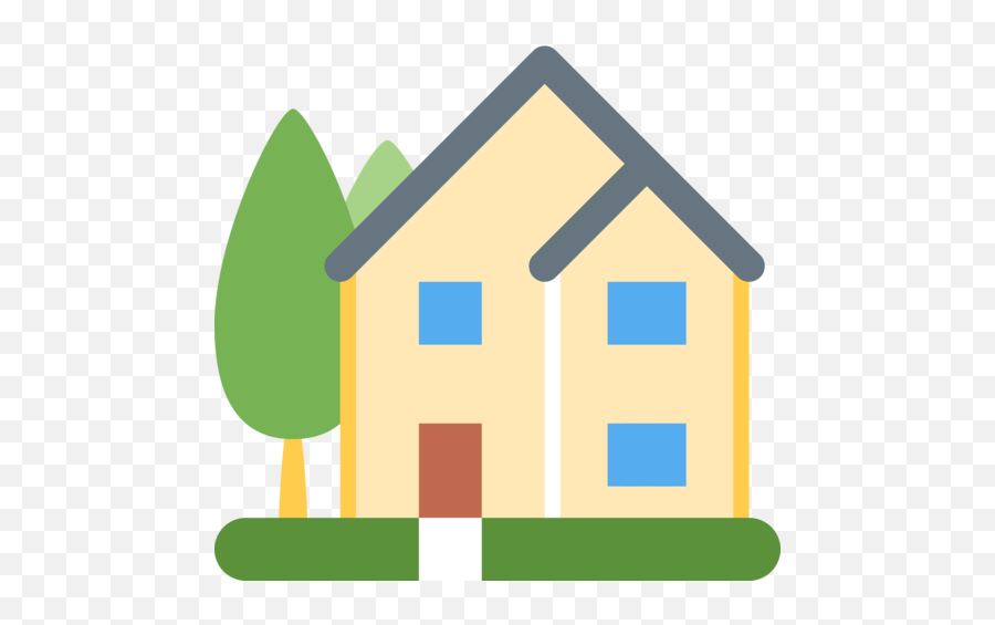 House With Garden - Transparent Background House Clip Art Emoji,Trap House Emoji