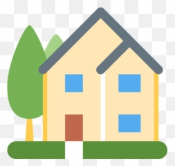 House With Garden - Transparent Background House Clip Art Emoji,Trap House Emoji