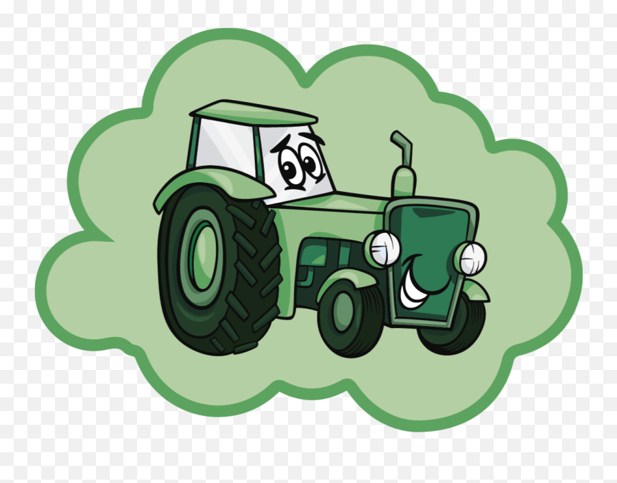 Green Tractor Kids Vinyl Carpet - Tractor Emoji,Kids Emoji Shirts