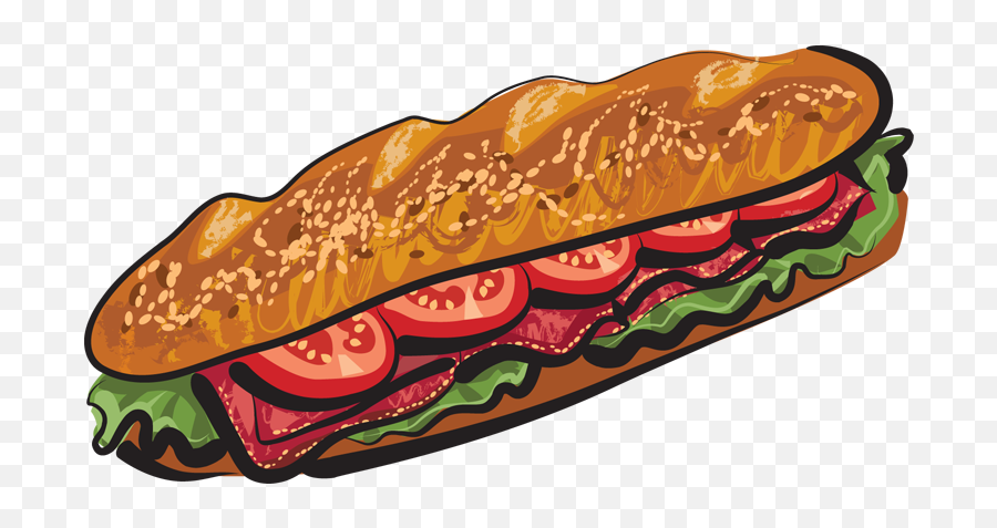 Free Sub Sandwich Png Download Free Clip Art Free Clip Art - Sub Sandwich Clipart Png Emoji,Sub Sandwich Emoji