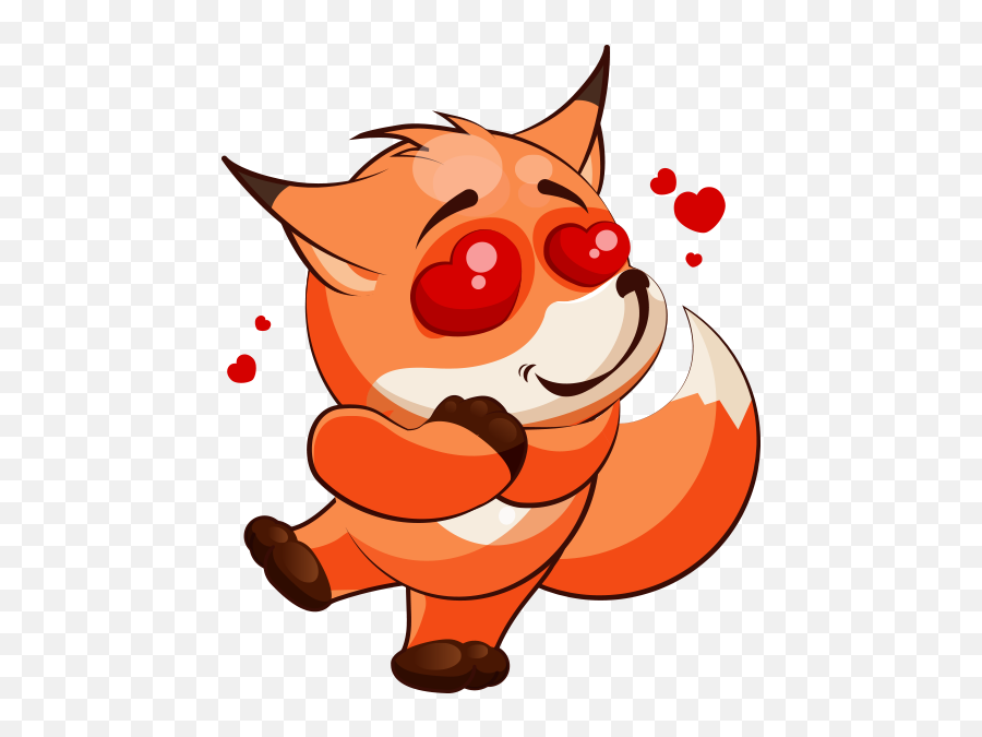 Fox Fun Emoji - Stickers By Sumair Jawaid Çizgi Yavru Kedi Emoji Karakter,Fox Emojis
