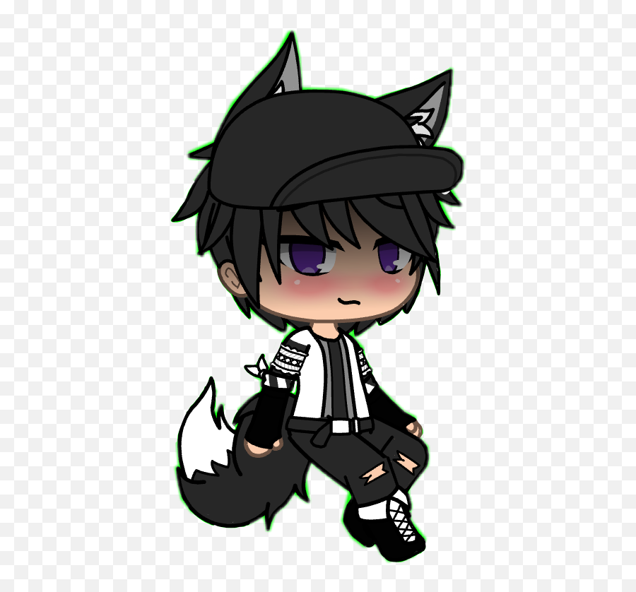 Gacha Life Pictures Boy Cute - Gacha Life Wolf Boy Cute Emoji,Emoji Outfits For Boys