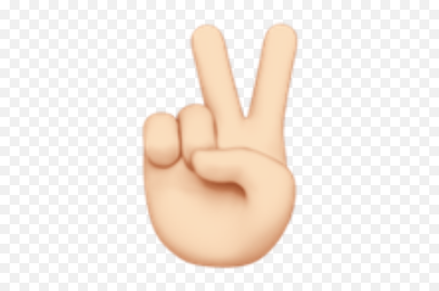 Hand Applemoji Apple Emoji Sticker By Kristen - V Sign,Peace Sign Emoji