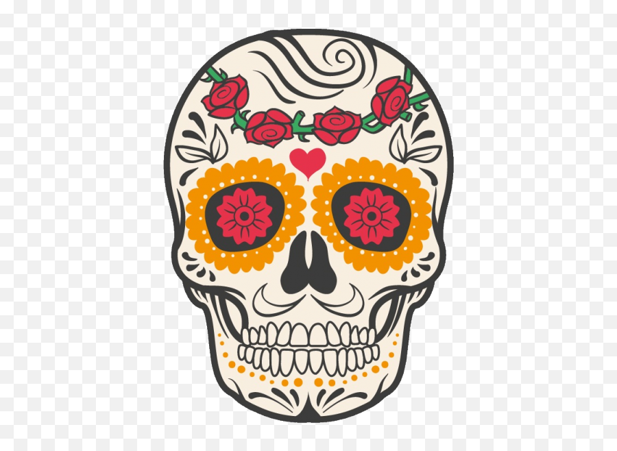 Download Cuisine Mexican Skull Mexico - Clay Day Of The Dead Skull Designs Emoji,Emoticon De Calavera