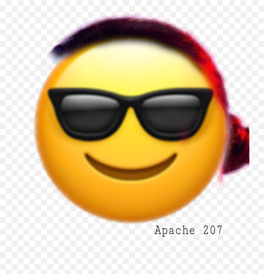 The Most Edited Apache Picsart - Emoji Smiling Face With Sunglasses,Indian Chief Emoticon