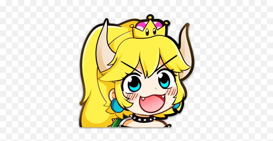 Peeking Stickers U2013 Waifubait - Bowsette Icon Emoji,Bunmy.girl Emojis