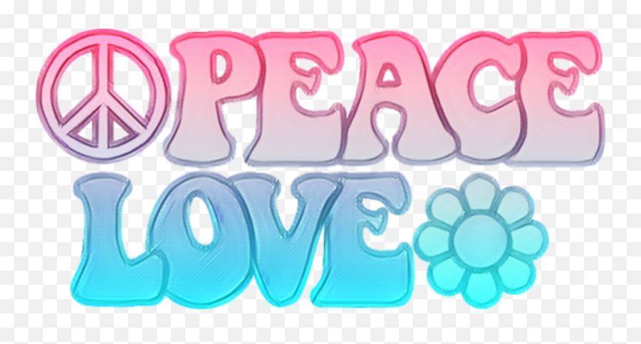 Love Peace Peaceandlove Hippie Sticker - Dot Emoji,Hippie Apple Emojis