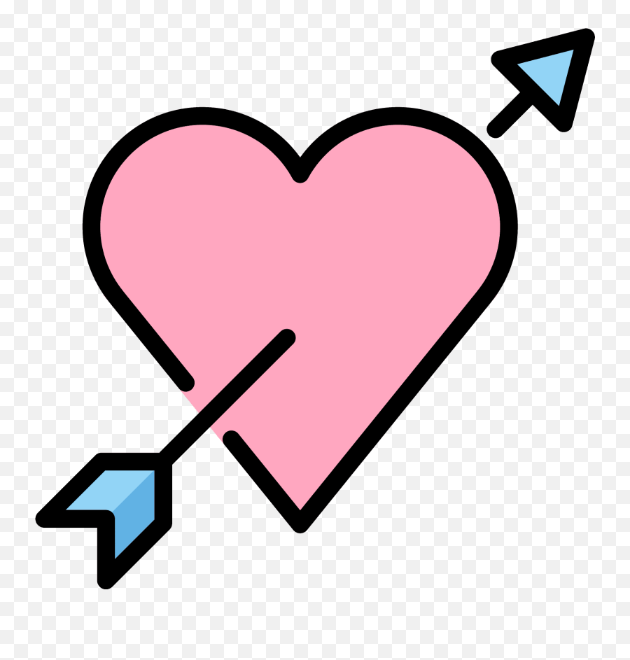 Heart With Arrow Emoji Clipart Free Download Transparent - Heart With Arrow Threw,Bow And Arrow Emoji