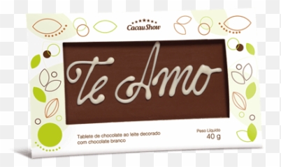 Cacau Show Te Amo 40g - Horizontal Emoji,Te Amo Escrito Com Emoticons