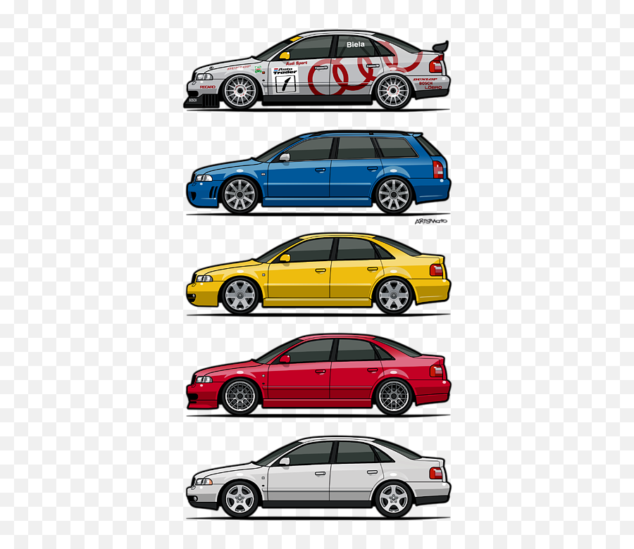 Stack Of Audi A4 B5 Type 8d Adult Pull - Audi A4 B5 Poster Emoji,B5 S4 Work Emotion