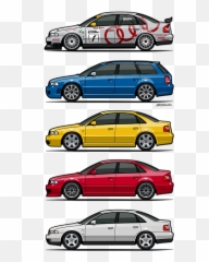 Stack Of Audi A4 B5 Type 8d Adult Pull - Audi A4 B5 Poster Emoji,B5 S4 Work Emotion