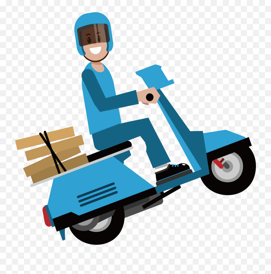 Courier Express By Transprent - Motorcycle Transparent Delivery Png Emoji,Motorcycle Emoticon